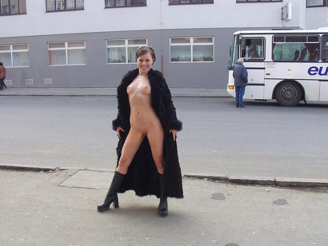 Nude in public