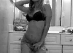 FPS: Stripper in black and white showing off her body