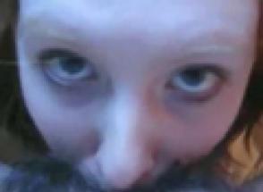 She gets a messy face oh yeah